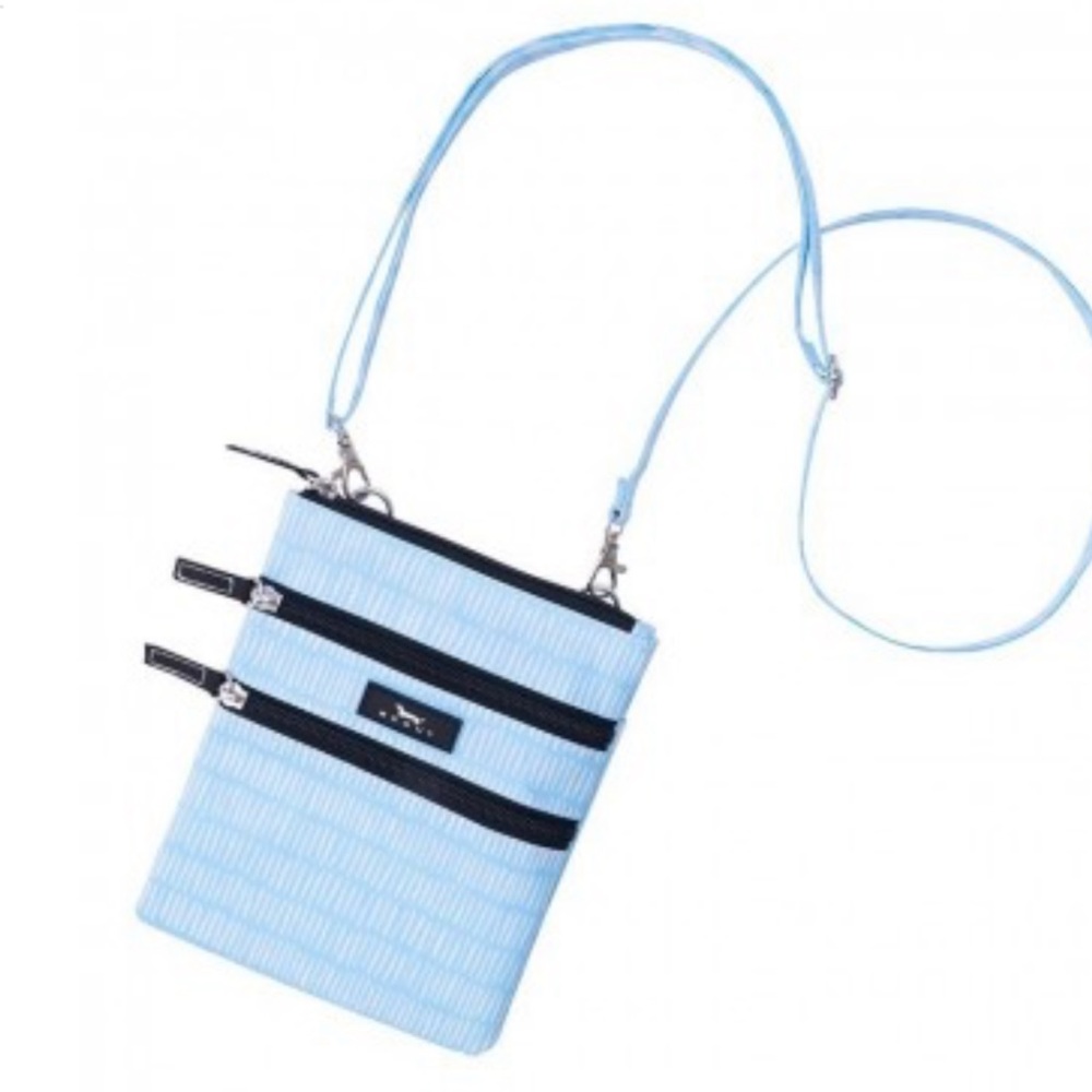 Scout crossbody blue and white design nylon bag